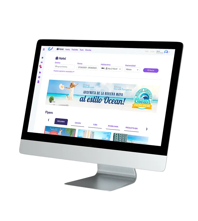 Booking Engine en iMac